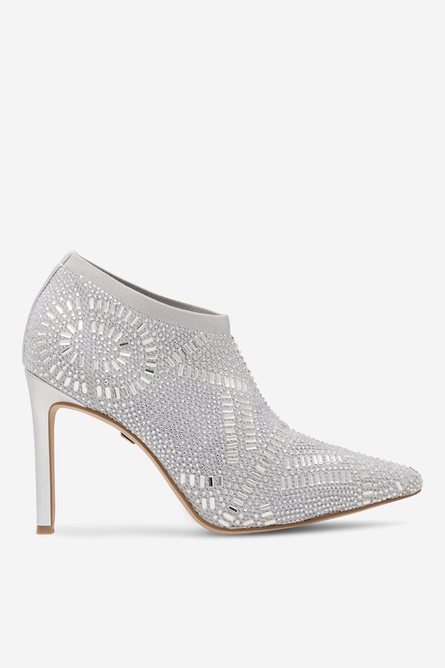 Kotníková obuv NINE WEST STŘÍBRNÁ - 5905588144564