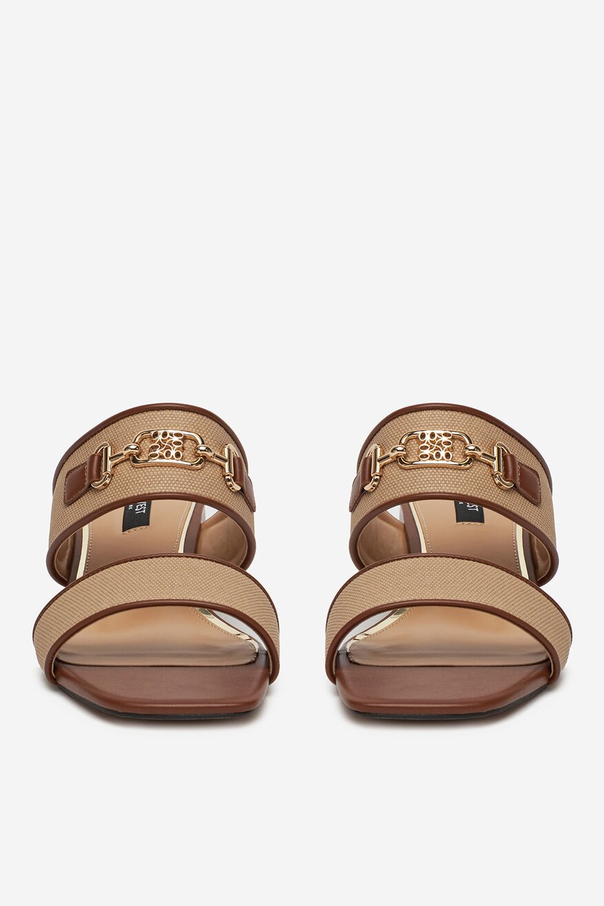 NINE WEST - Klapki na słupku - 5906751099513