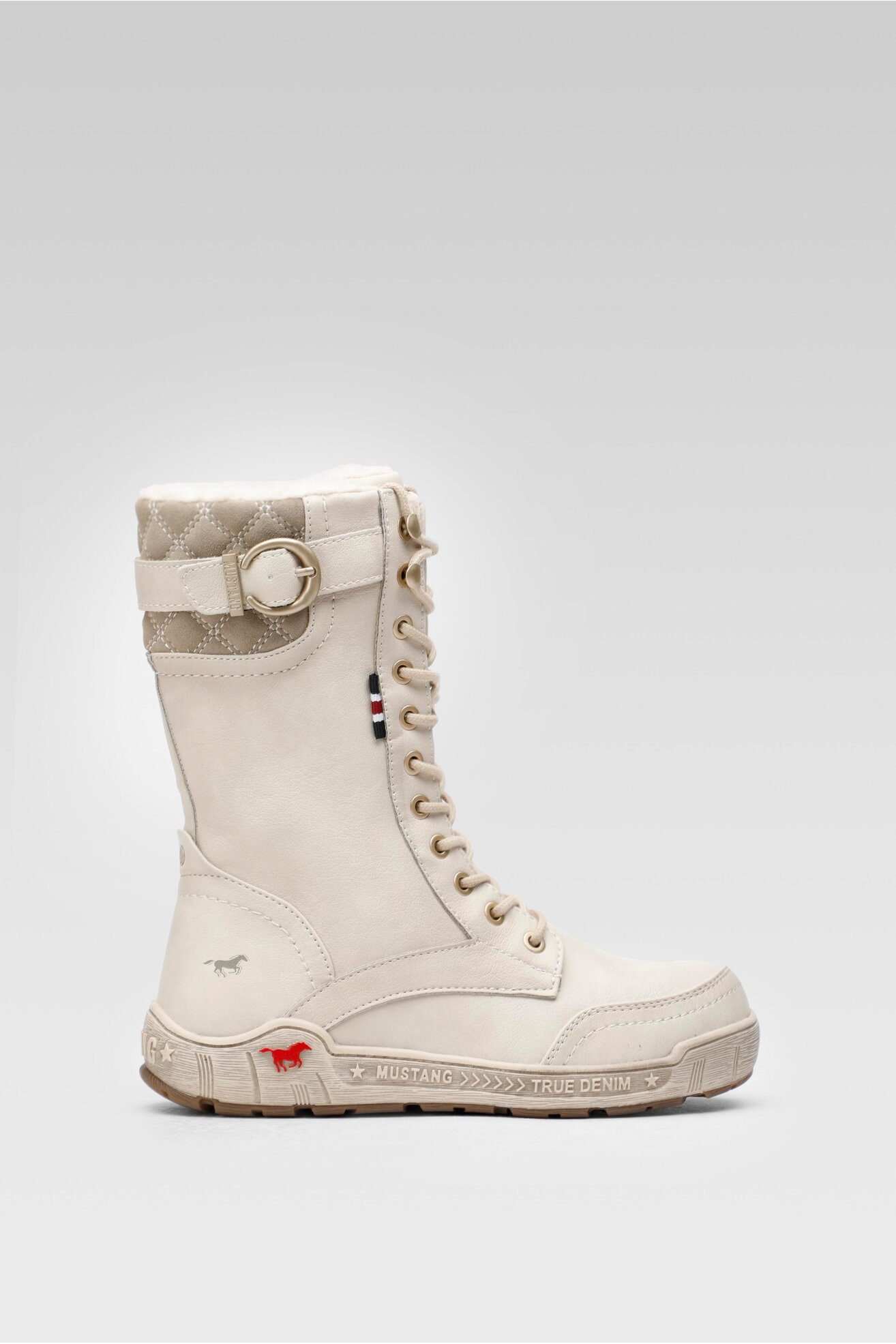 Trzewiki Mustang 1290-613-243 Biały