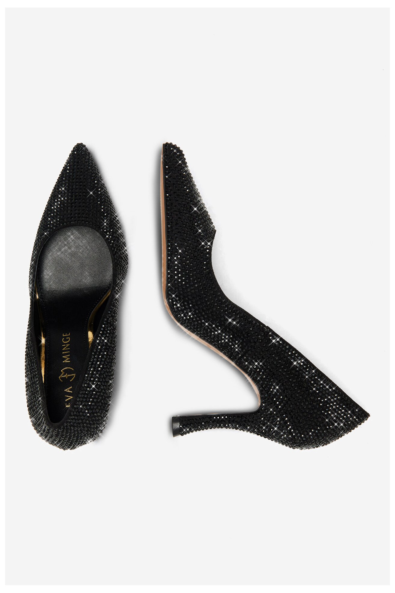 Pantofi cu toc EVA MINGE ANGELA-V1518-03 NEGRU