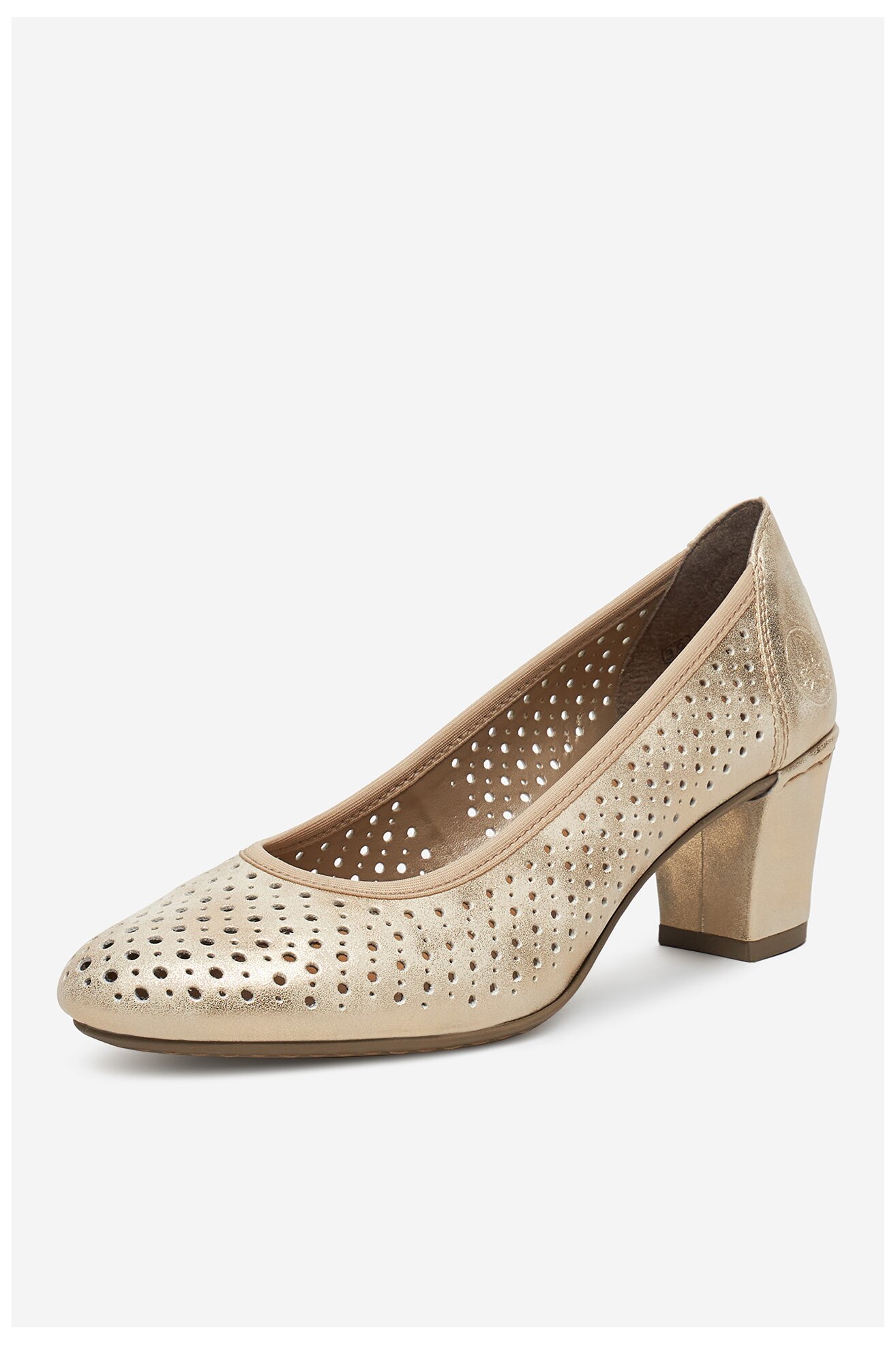 Czółenka Rieker CEO-41057-60 Złoty