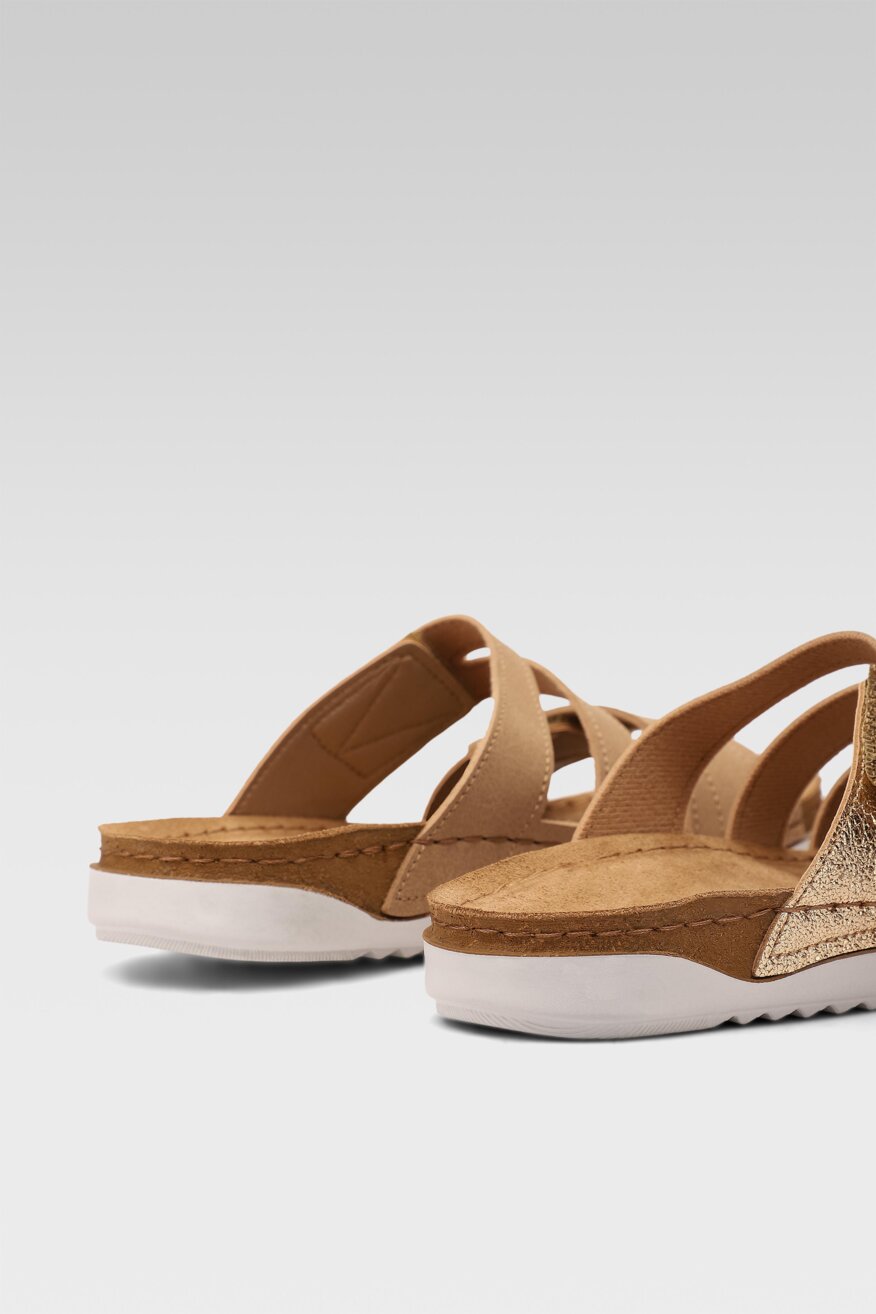 Inblu - Klapki złote - 5903698501796