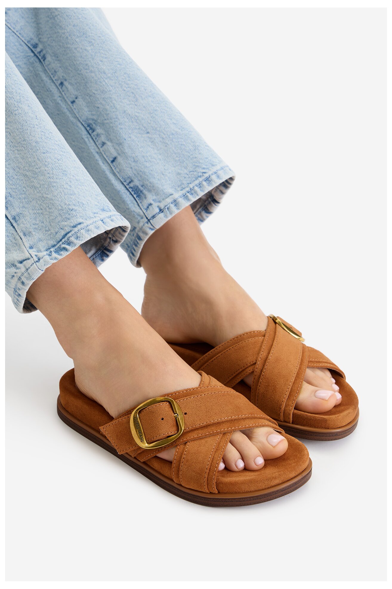 Шльопанець GUESS JEANS CEO-HY1001-6 ВЕРБЛЮЖИЙ