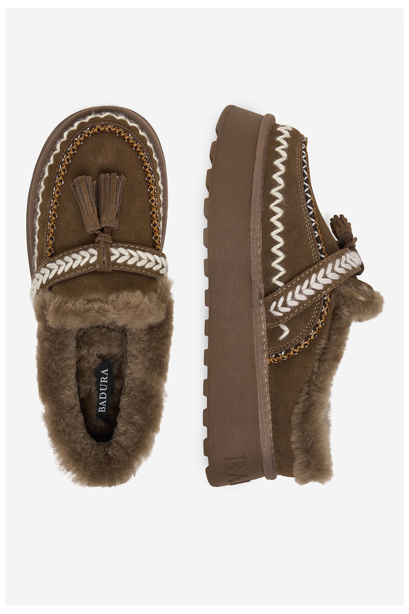 Papuci de casă Badura EO-CRYSTAL-TS6291 MARO DESCHIS