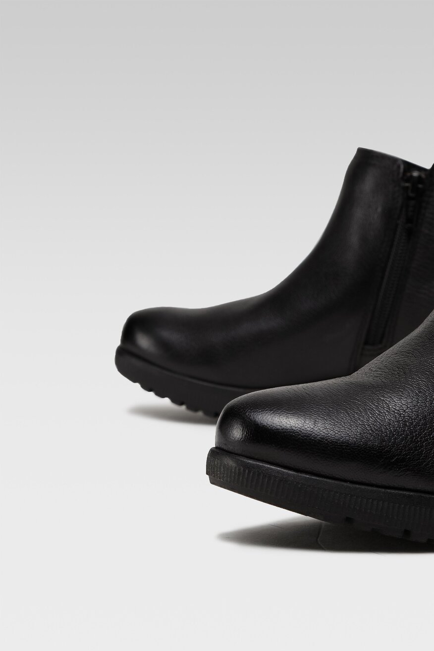 Go Soft - Skórzane botki czarne - 5904862162201