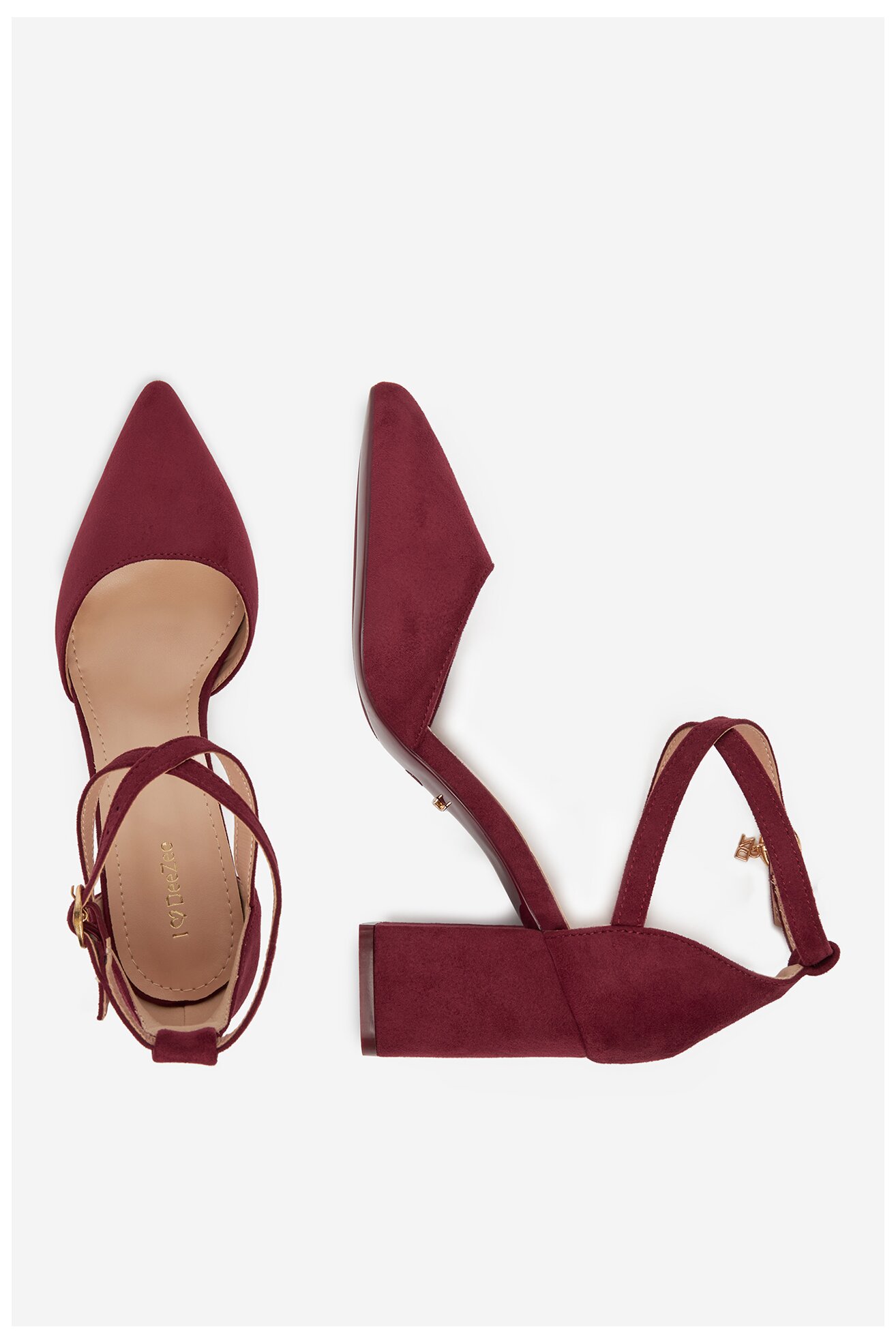 Czółenka DeeZee DZ0068 Bordowy