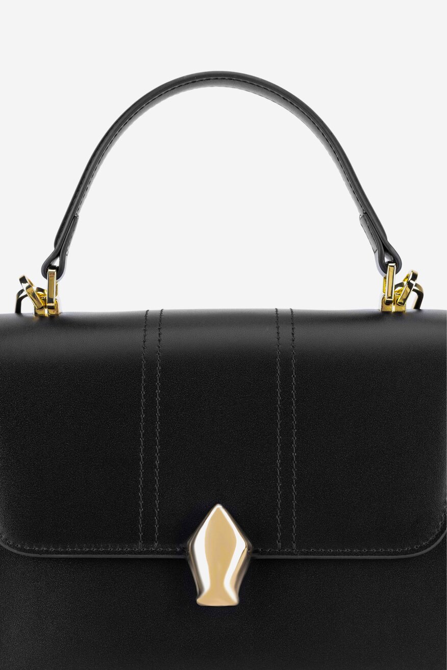 
                Gino Rossi - Średnia skórzana torebka kuferek - 5903419772986