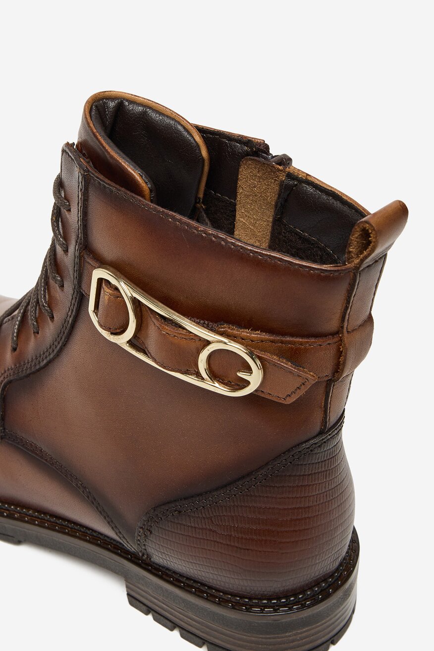 Lasocki - Trzewiki skórzane ocieplane - 5906751372517