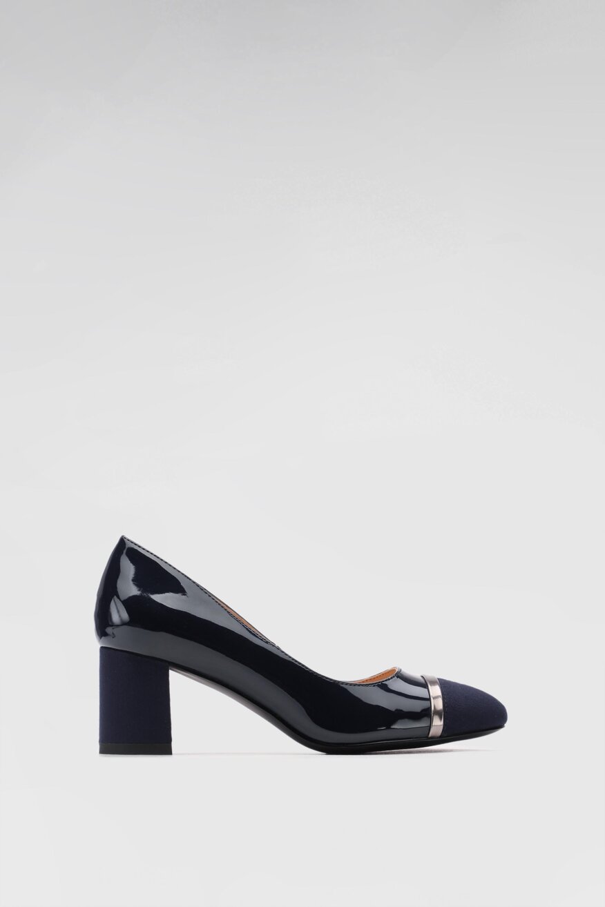 Clara Barson - Czółenka na obcasie granatowe - 5903698292014