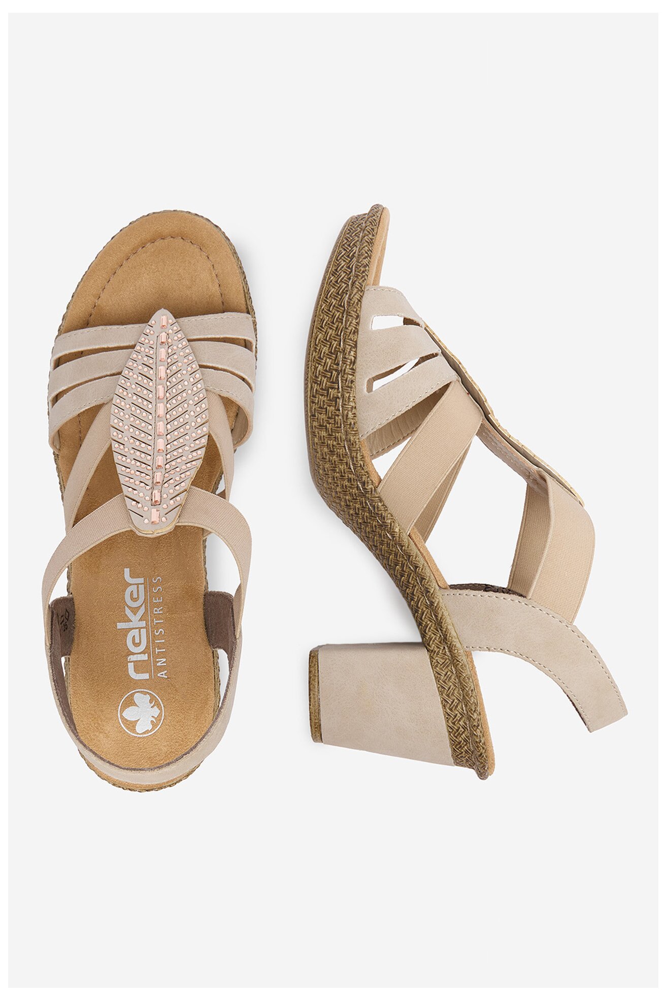 Sandały Rieker CEO-66526-62 Beżowy jasny