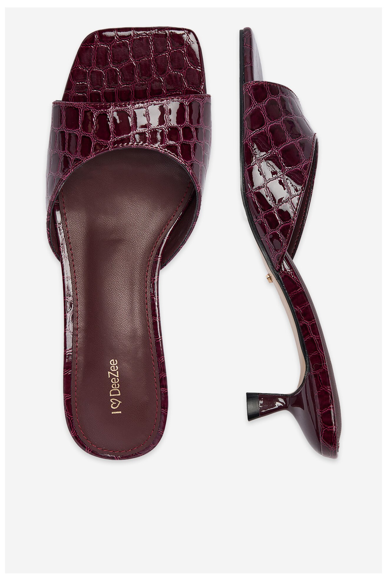 Klapki DeeZee CEO-TS6253-01 Bordowy