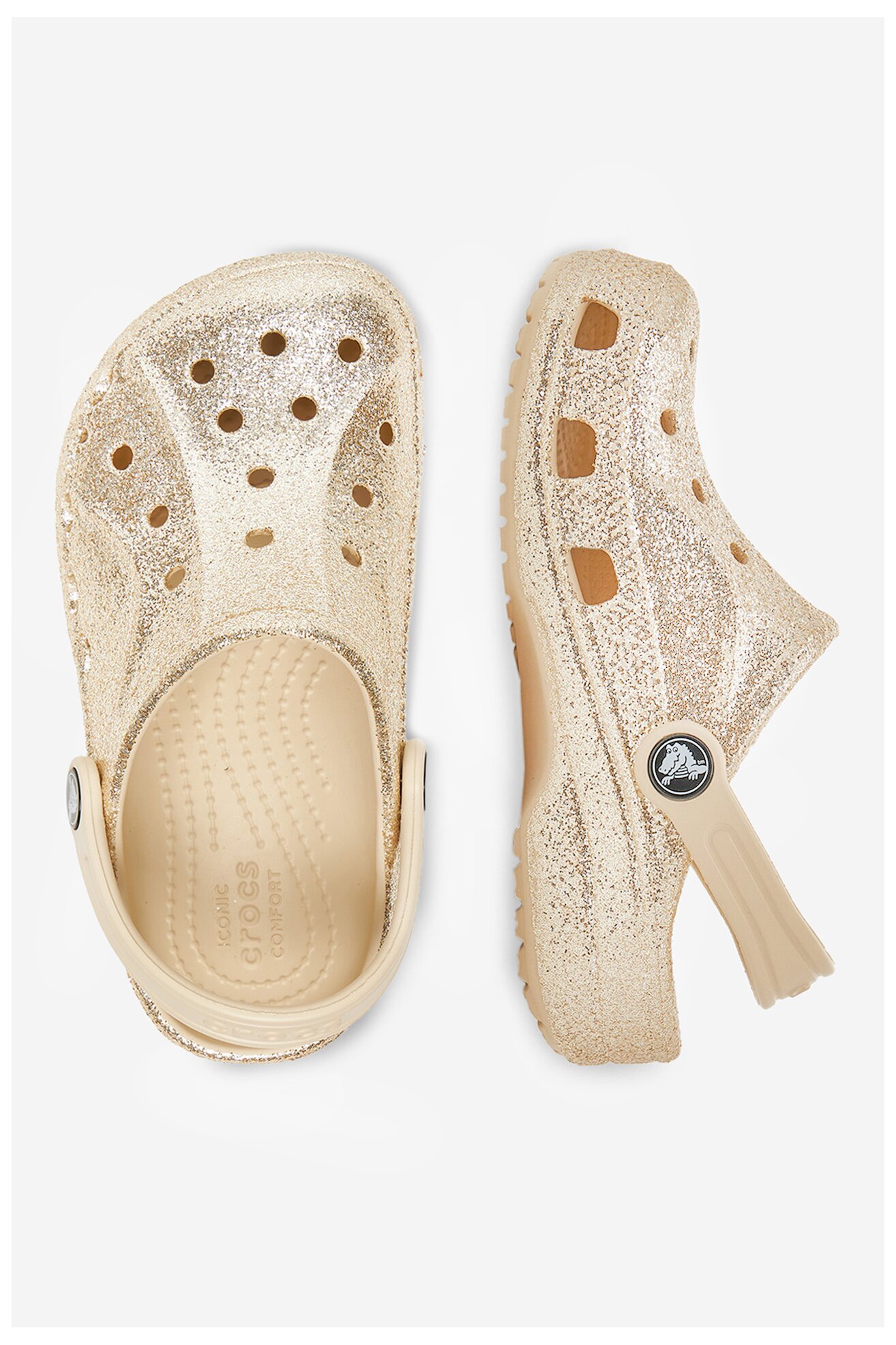 Джапанка за басейн Crocs C-BAYA GLITTER CLOG K 207015-11S ЗЛАТИСТ
