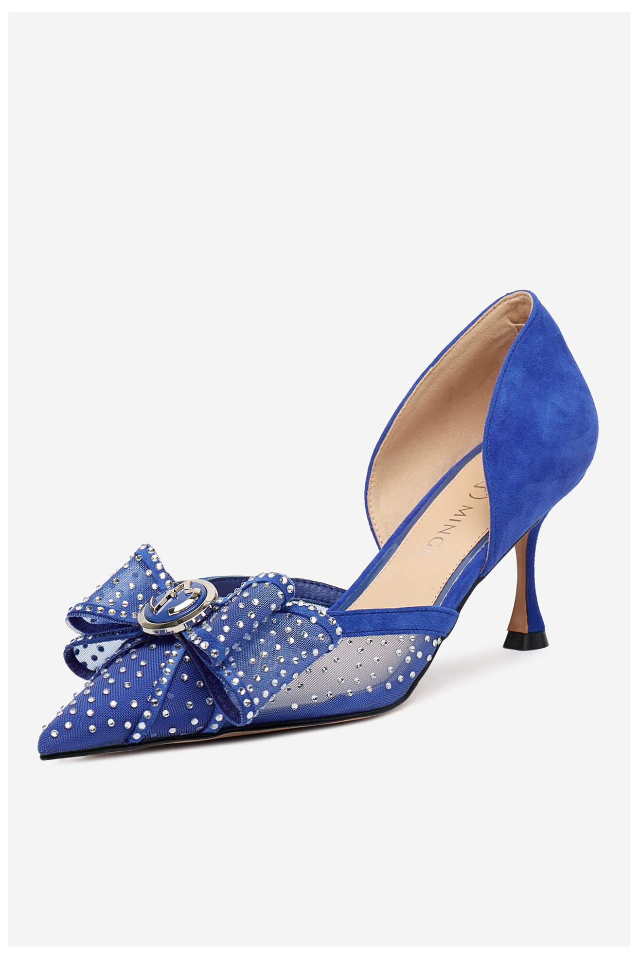 Czółenka EVA MINGE EO-AVA-78096-202 Niebieski