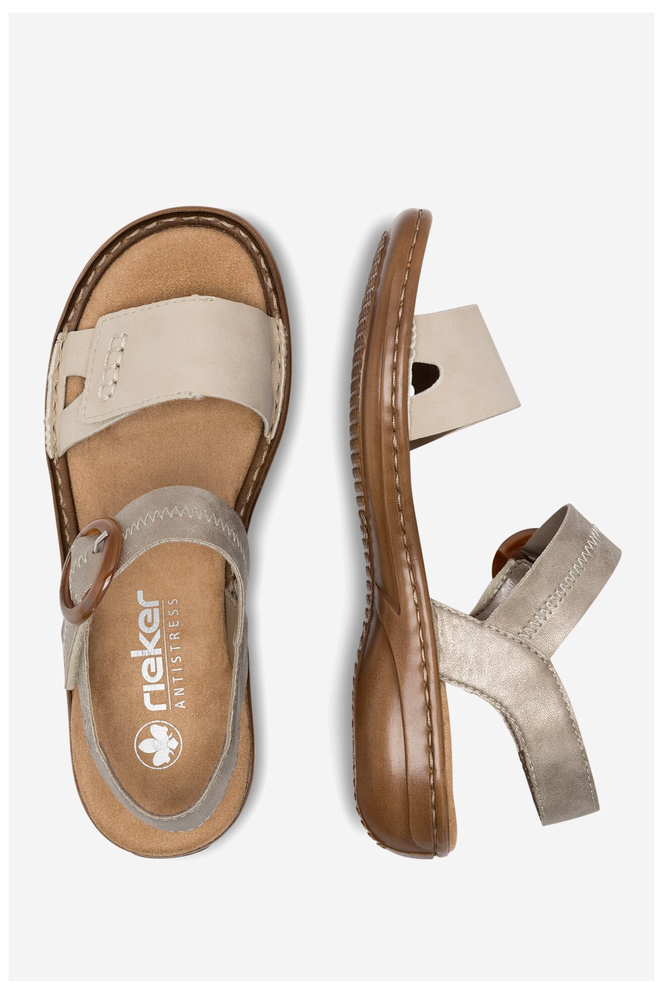 Сандали Rieker 608Z3-60 БЕЖОВ