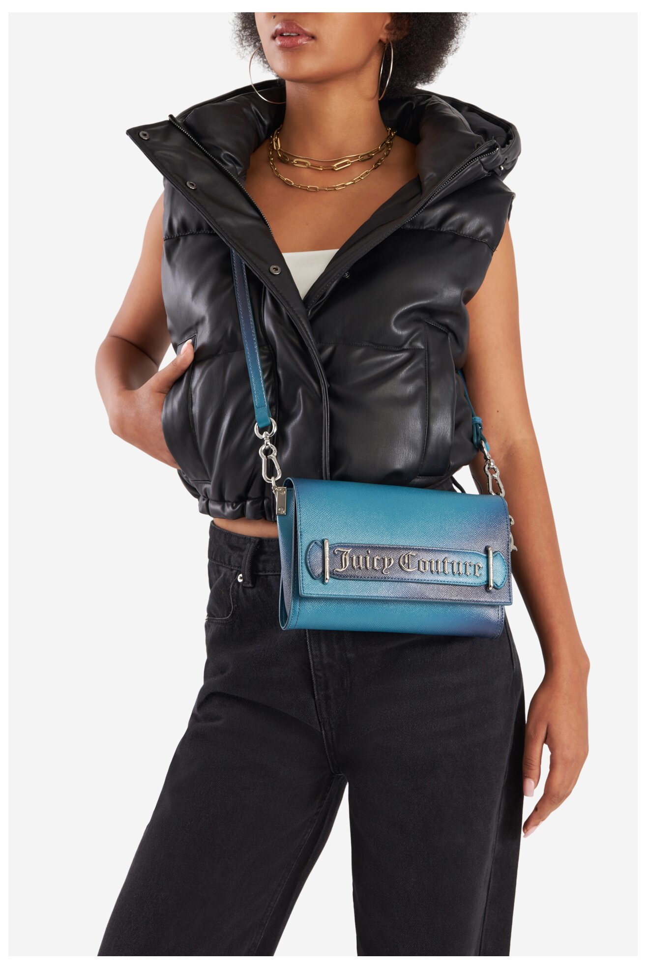 Дамска чанта Juicy Couture BIJXT3094W4S ТЮРКОАЗЕН