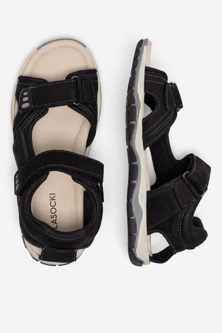 
                Lasocki Young - Sandały skórzane na rzepy - 5905588554332