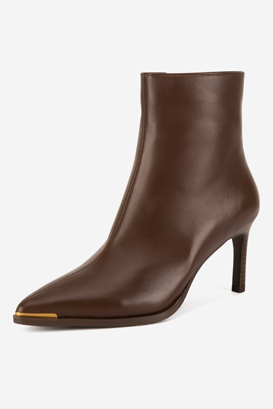 Gino Rossi - Botki skórzane na szpilce - 5905588985129