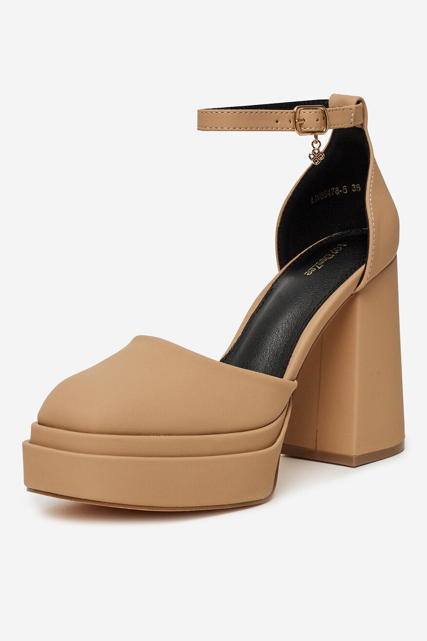 Pantofi cu toc DeeZee CREM - 5906751097410