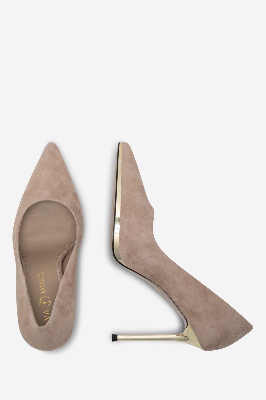 Pantofi cu toc EVA MINGE BEJ - 5905588372738