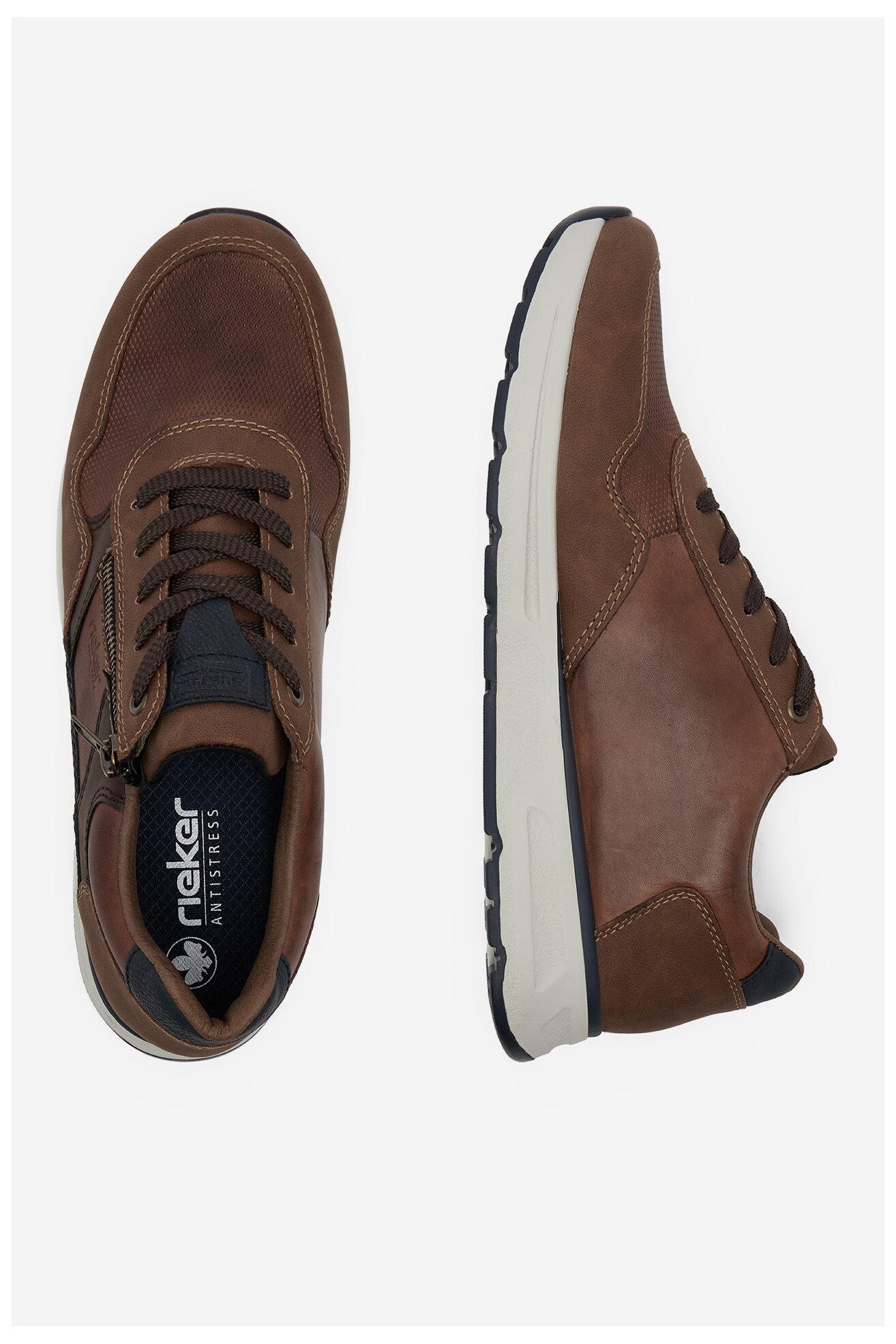 Półbuty Rieker B0701-24 Brązowy