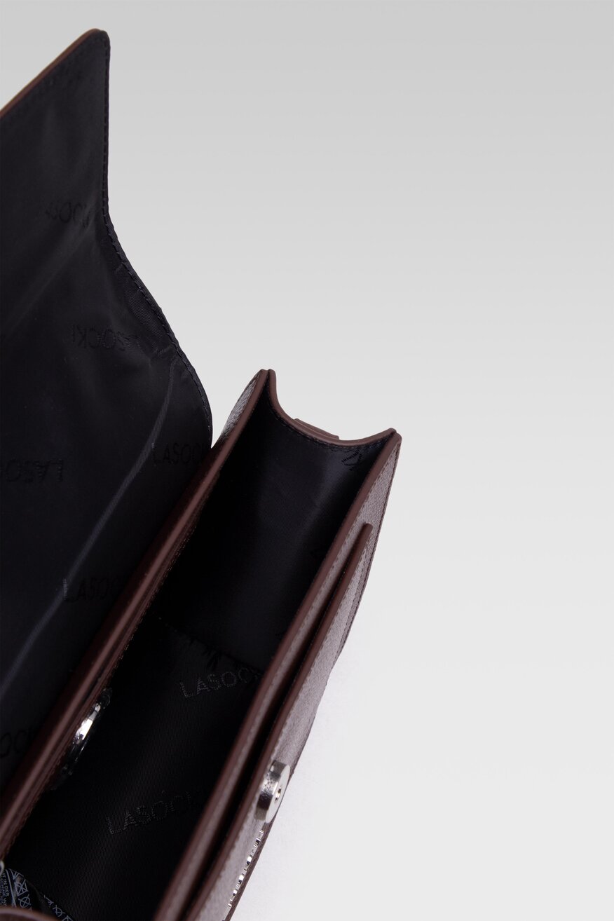 
                Lasocki - Torebka listonoszka skórzana brązowa - 5904248088057