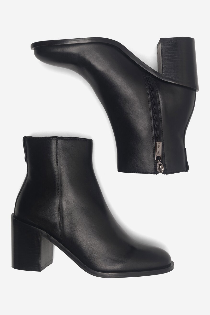 Gino Rossi - Botki skórzane na słupku - 5905588030669