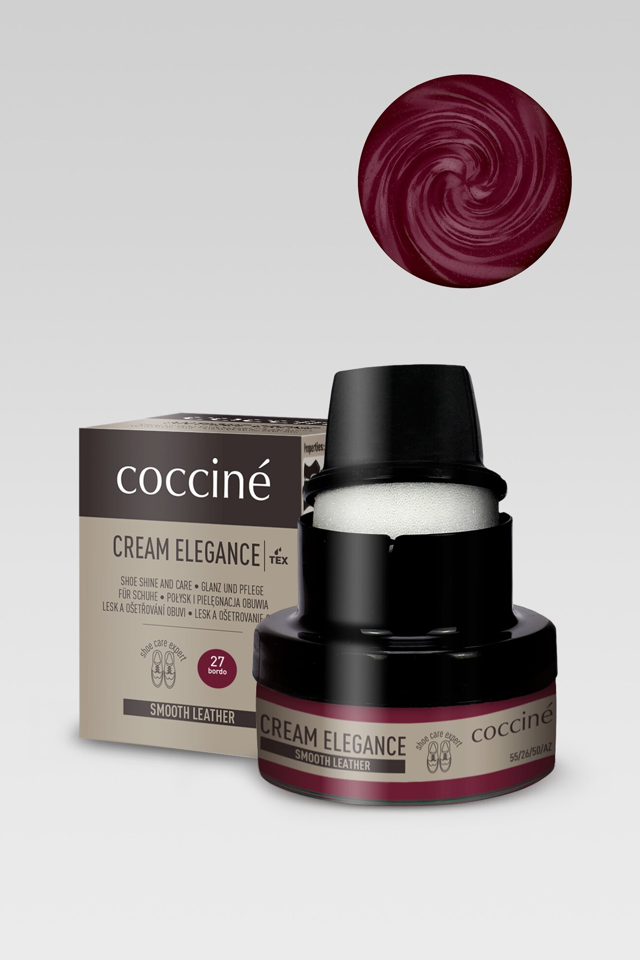 Kosmetyki do obuwia Coccine CREAM ELEGANCE 50 ML Bordowy