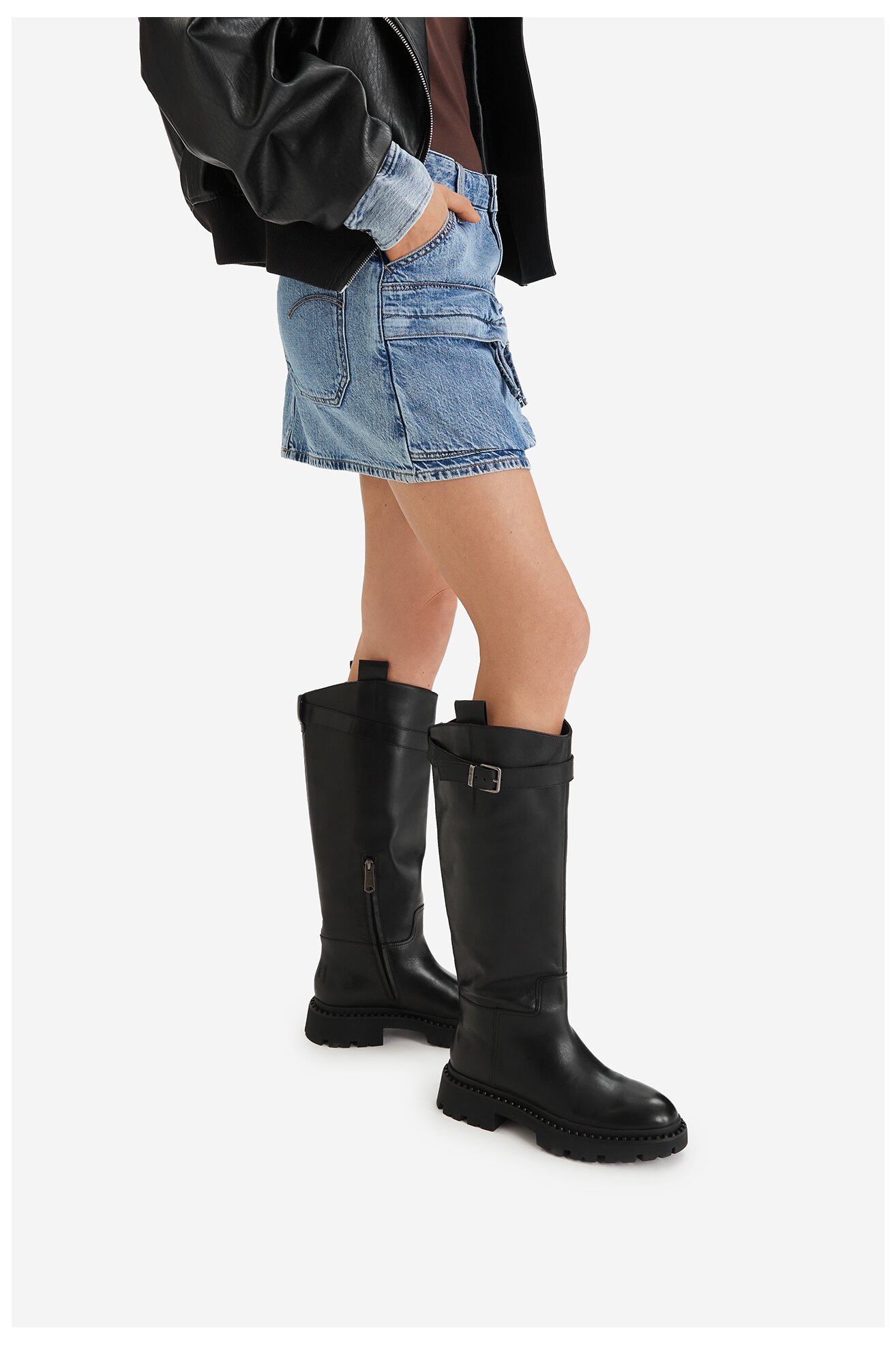 Kozaki G-STAR RAW EO-GLCIA-8190C Czarny