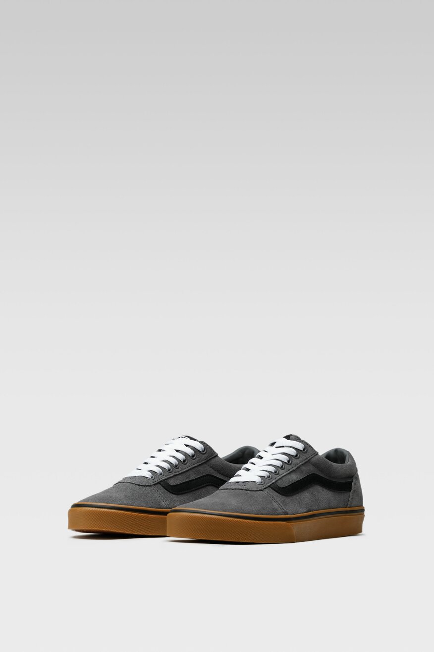 
                Vans - Skórzane trampki szare - 5904248056575