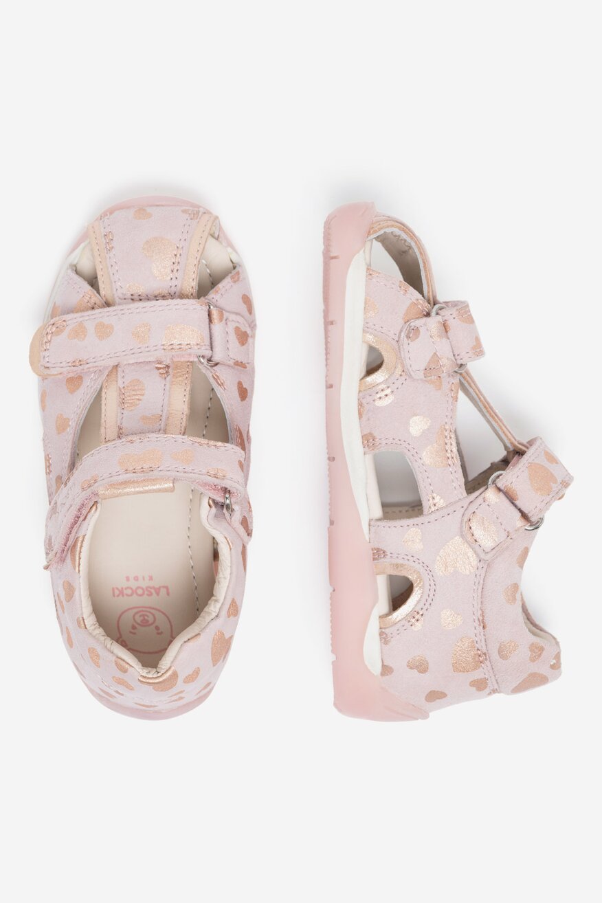 
                Lasocki Kids - Sandały zamszowe na rzepy - 5905588554271