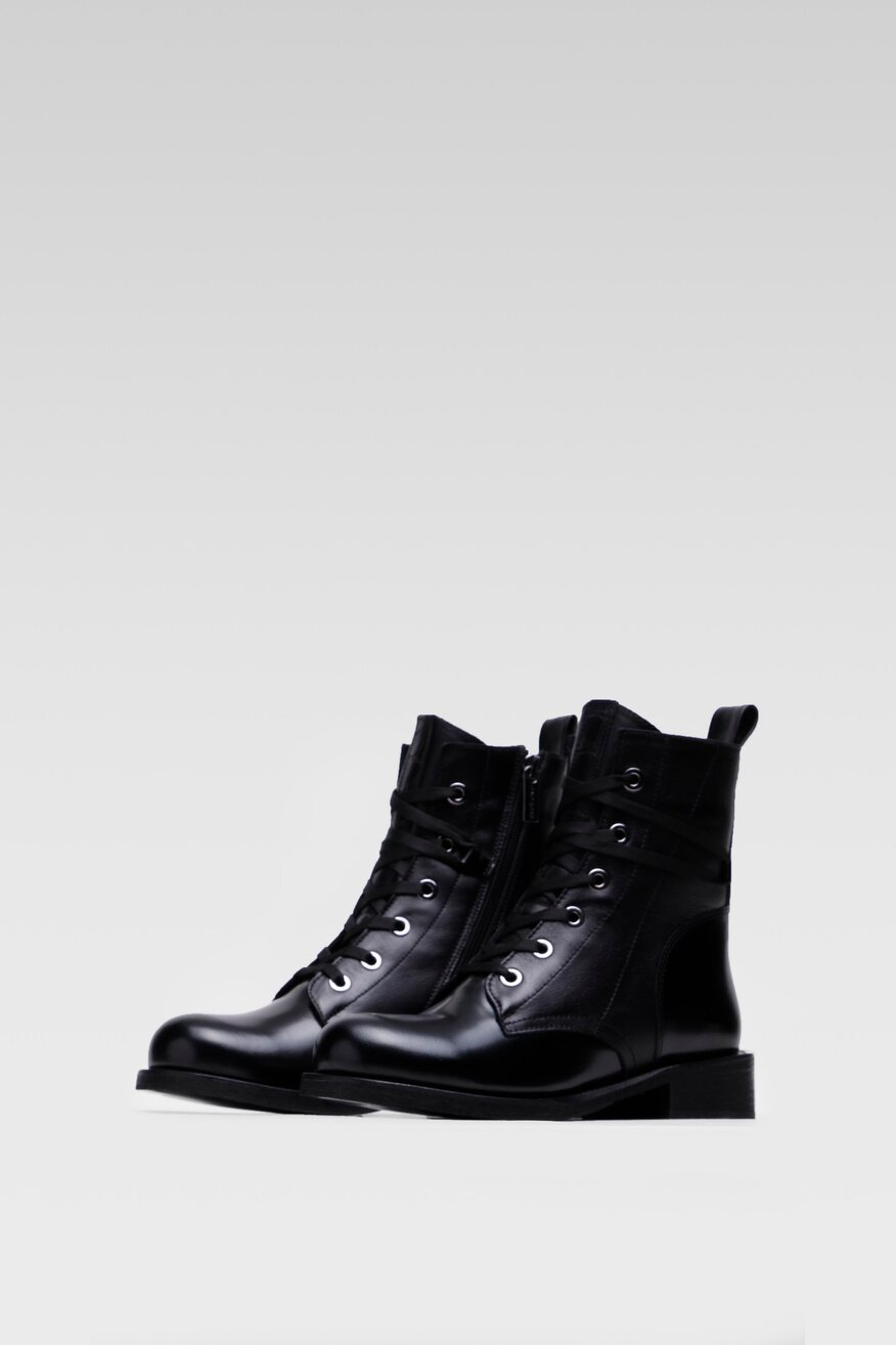 
                Gino Rossi - Skórzane trzewiki czarne - 5903698819303