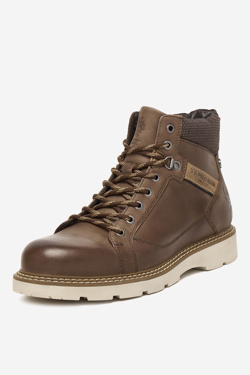 U.S. POLO ASSN. - Skórzane trzewiki sznurowane - 5906751463161