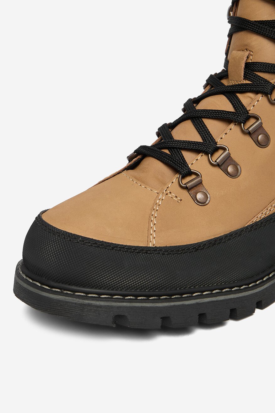 Lasocki - Skórzane trzewiki sznurowane - 5906751486542