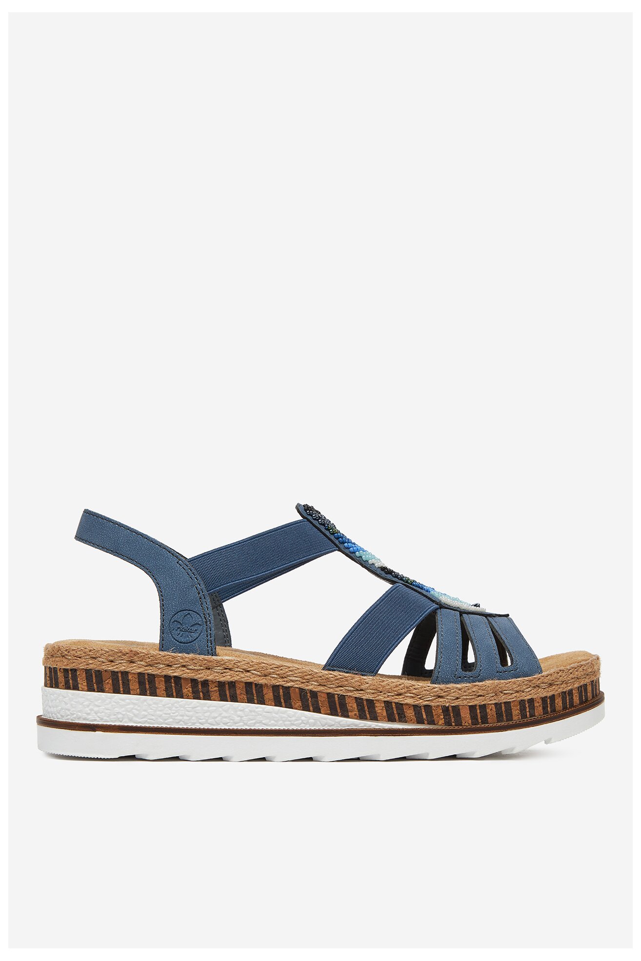 Sandały Rieker V7909-12 Niebieski ciemny