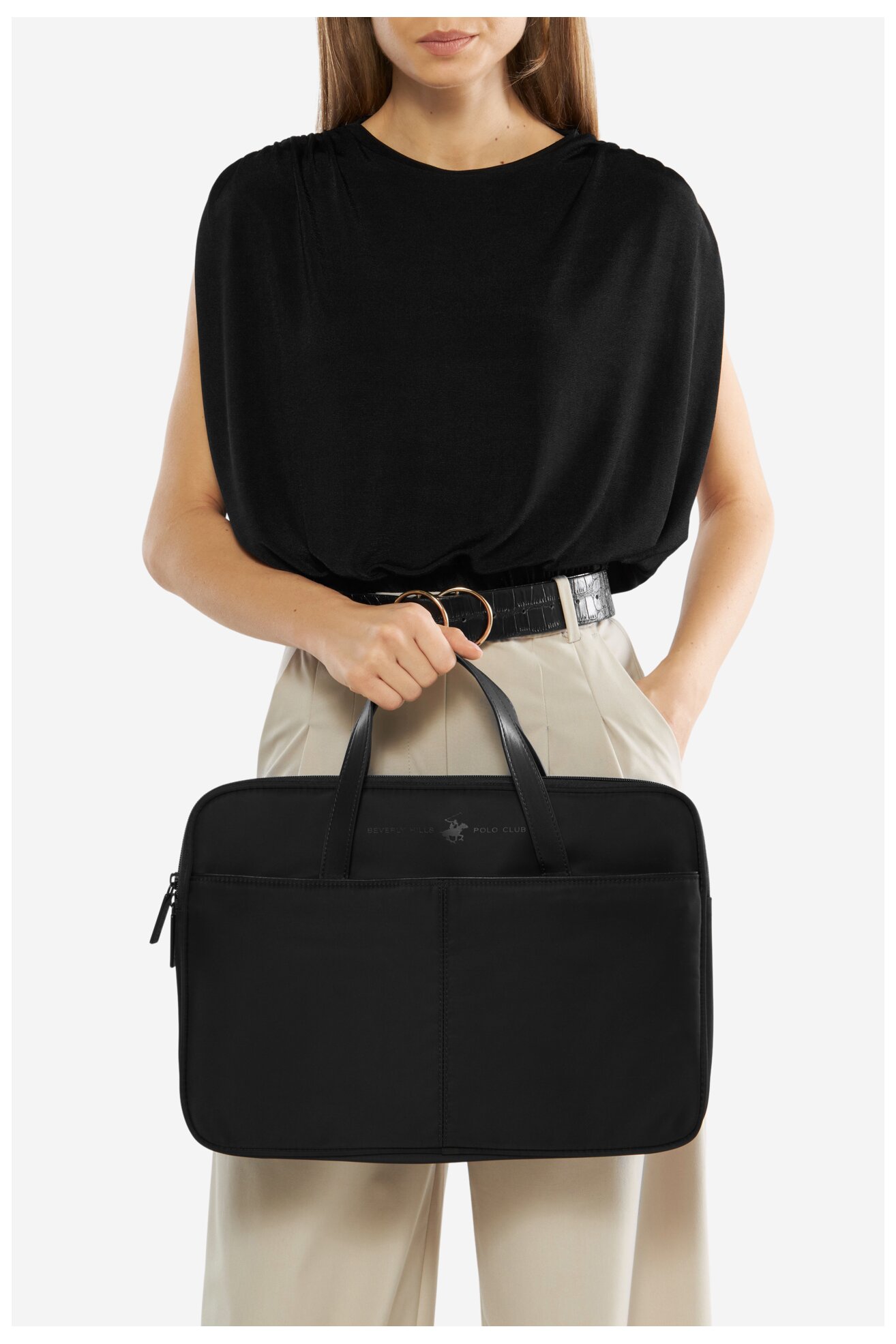 Geantă de mână Beverly Hills Polo Club BHPC-K-027-06 NEGRU