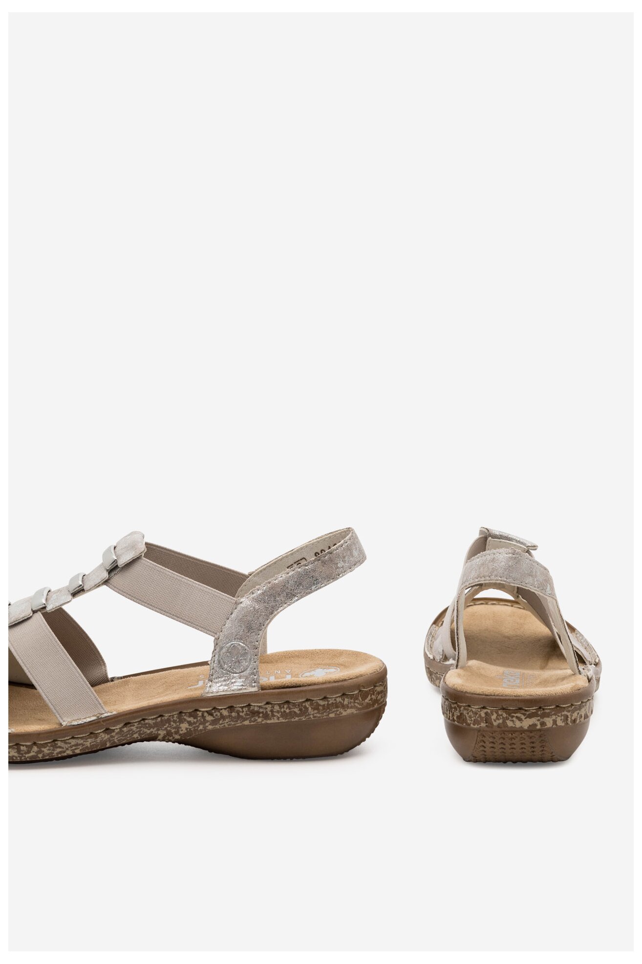 Sandały Rieker 62850-90 Srebrny