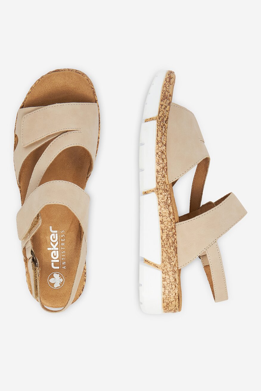 Rieker - Sandały na koturnie - 2230078412285