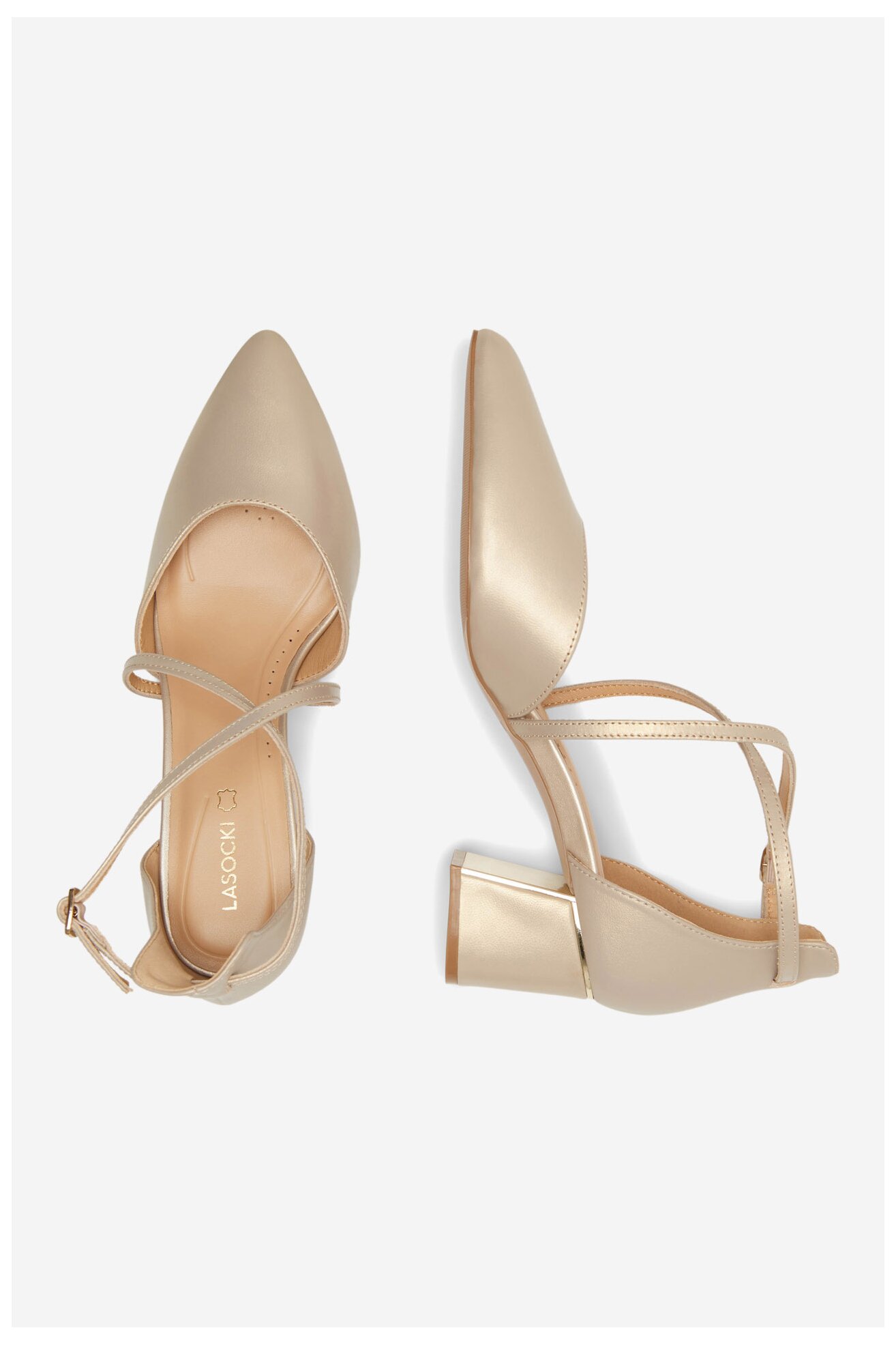 Czółenka Lasocki WYL3022-14Z Złoty