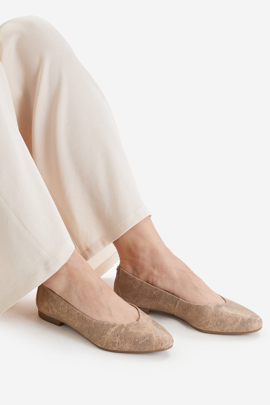 Baleriny Lasocki CEO-RST-KAJA-66F Beżowy ciemny - 5906751631775