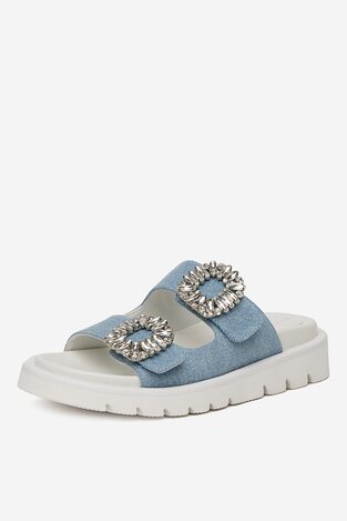Шльопанець EVA MINGE LILY-VII75-06-1 ДЖИНСОВИЙ