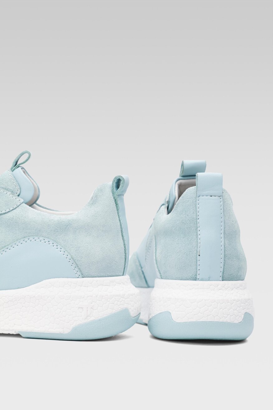 
                Togoshi - Skórzane sneakersy turkusowe - 5904248871758