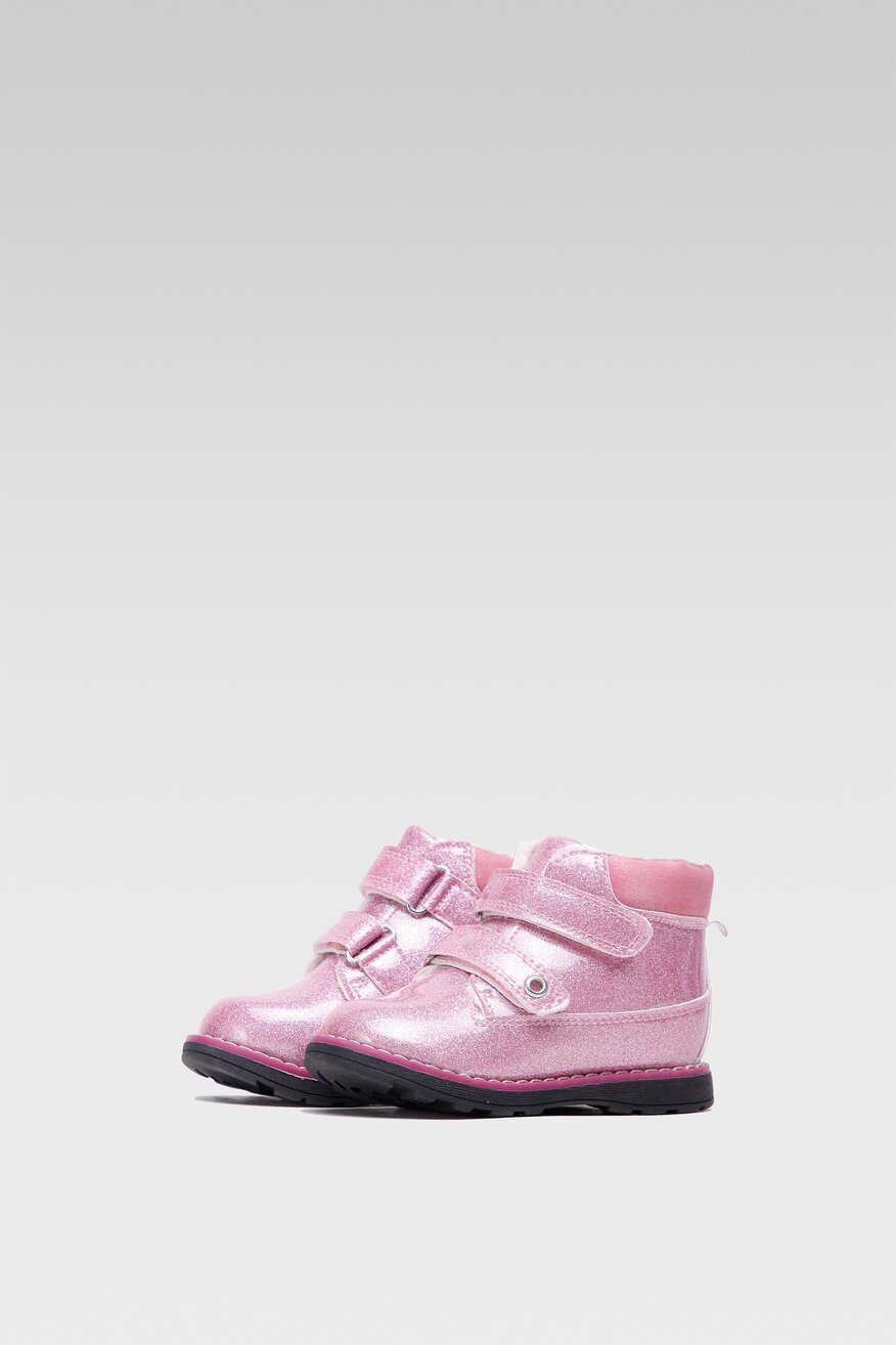 
                Nelli Blu - Kozaki z efektem glitter różowe - 5903698854182