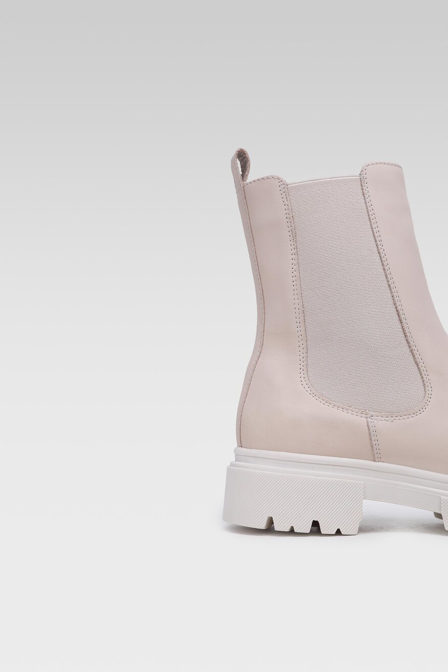 
                Lasocki - Skórzane botki białe - 5904248513368