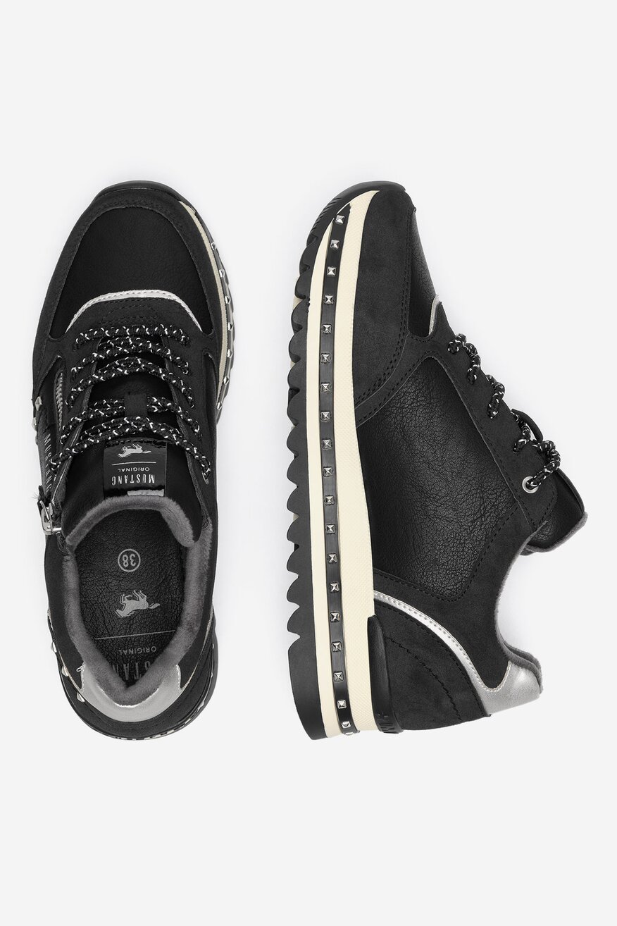 Mustang - Sneakersy na platformie - 5905588862697