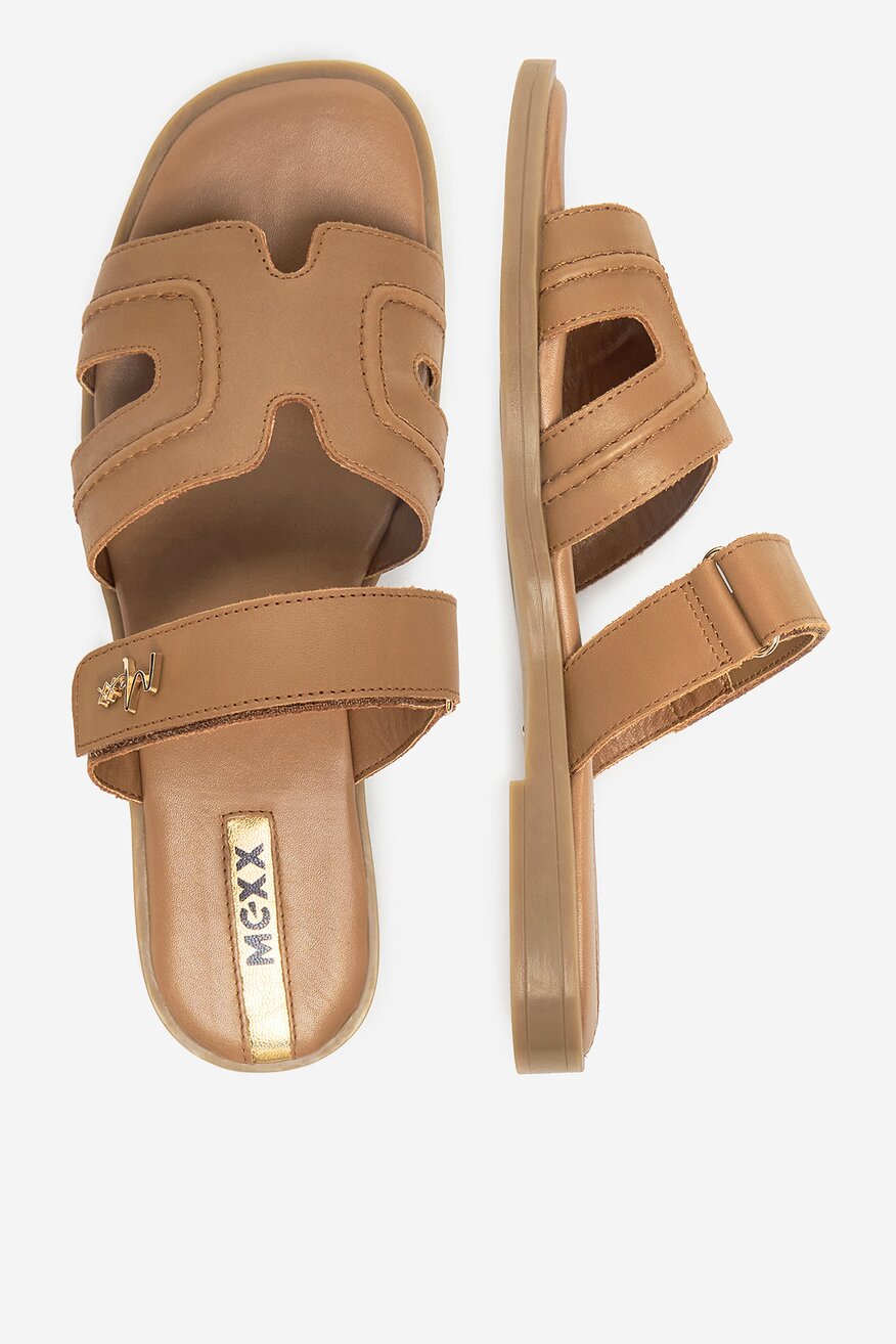 Mexx - Klapki skórzane - 5906751158692