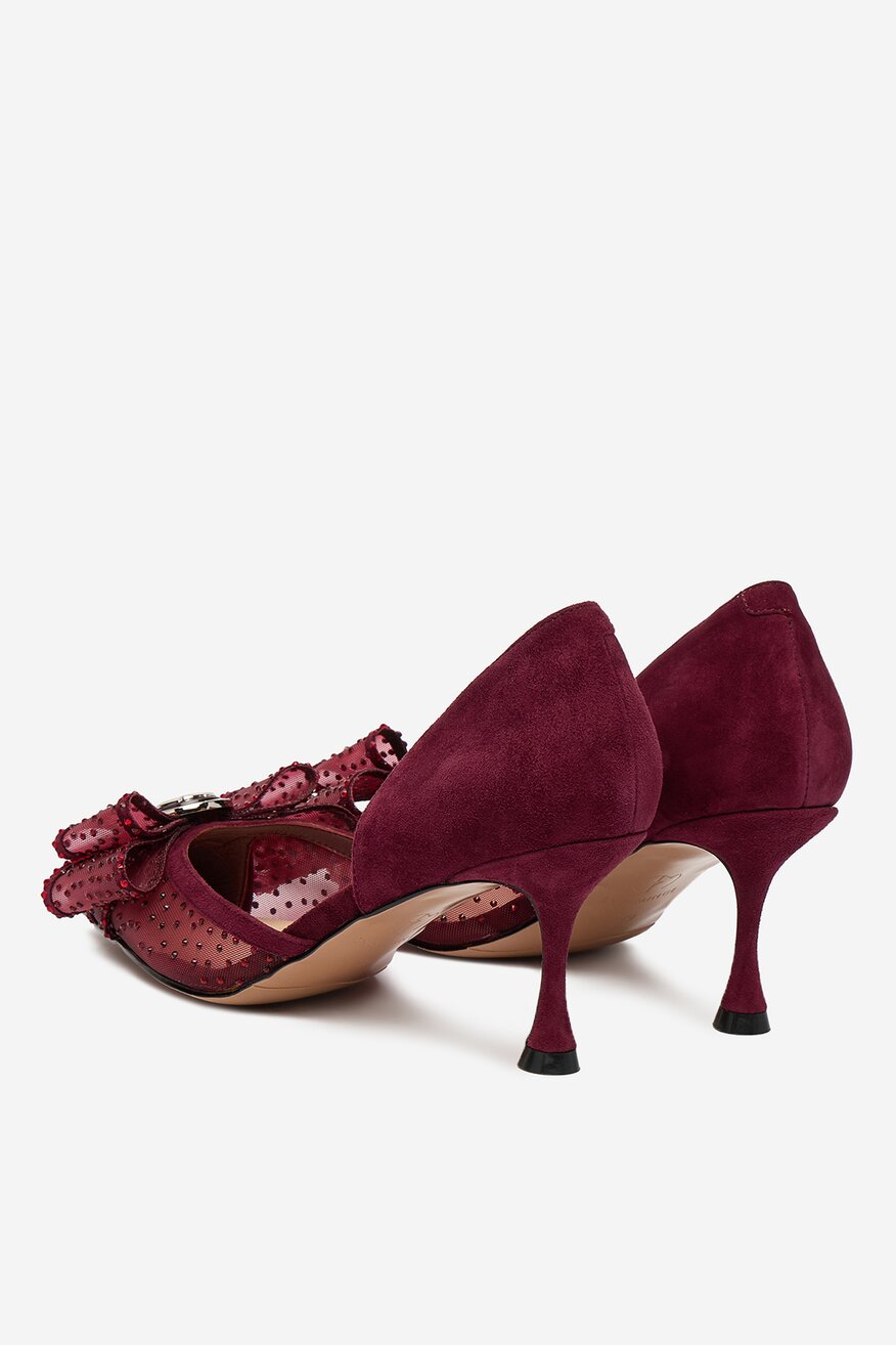 
                        Czółenka EVA MINGE EO-AVA-78096-202 Bordowy - 5906751284025