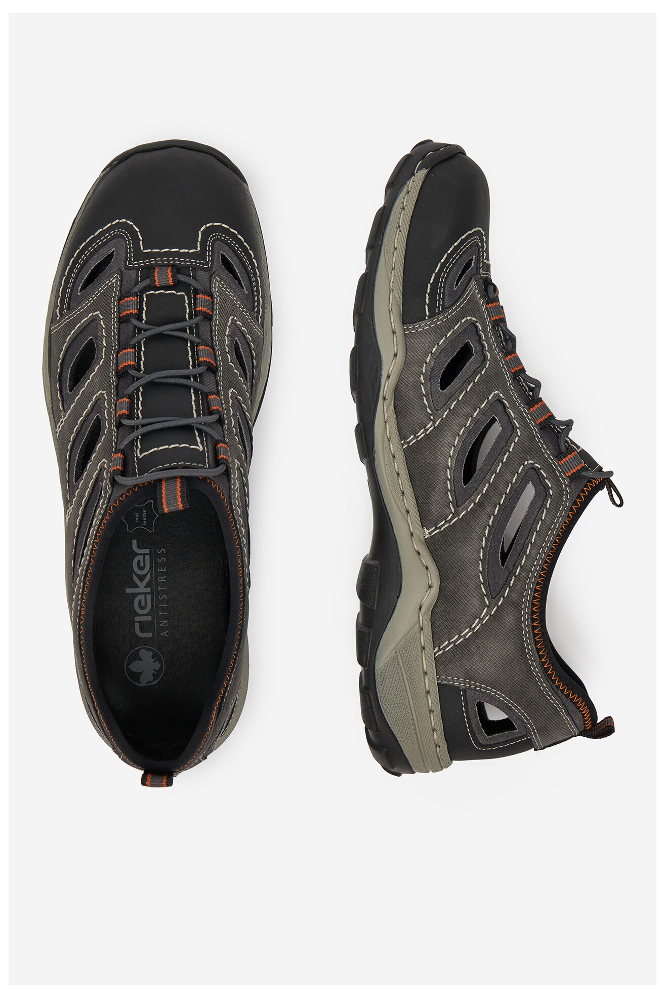 Sandały Rieker 08065-02 Szary