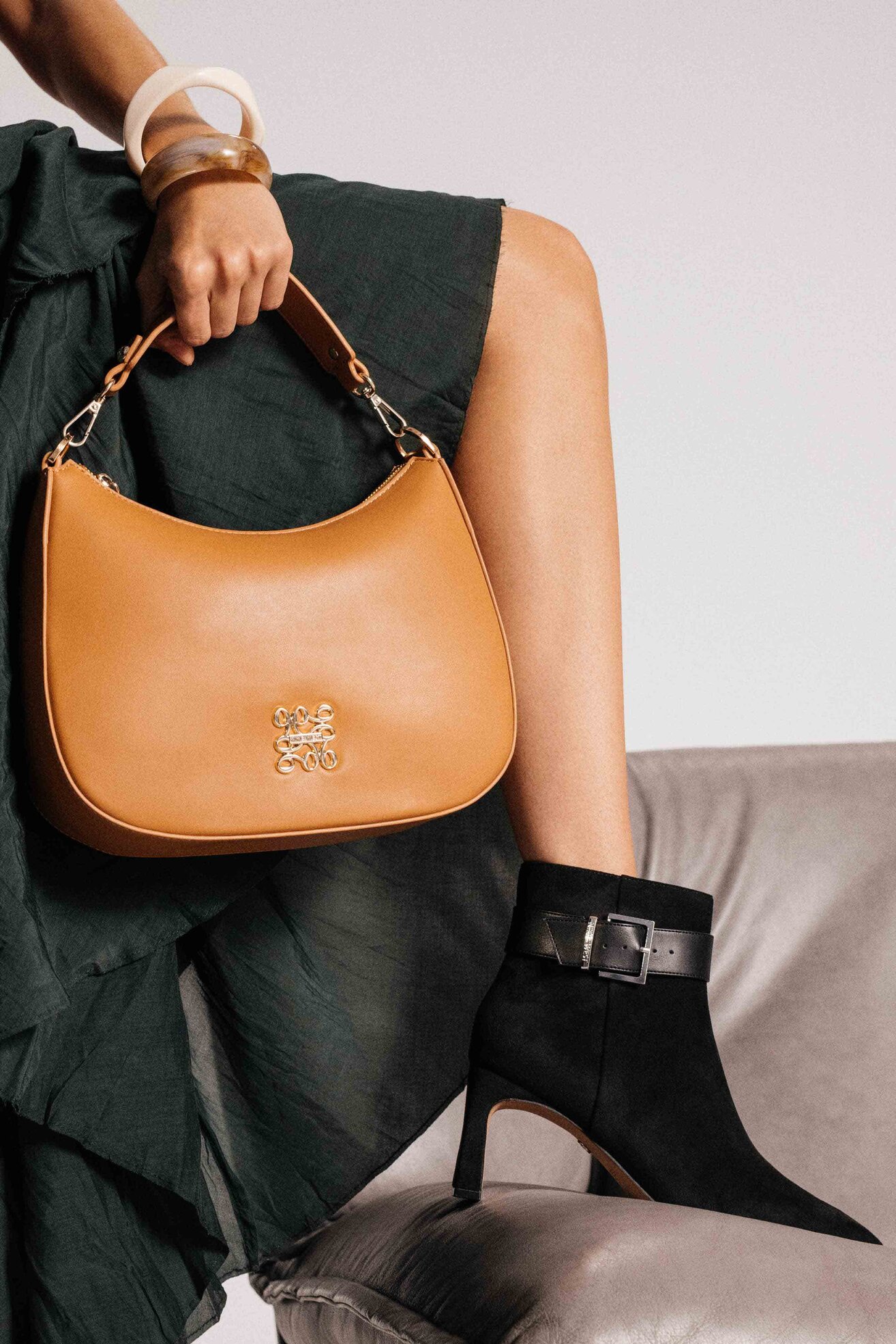 Bokacsizma NINE WEST CEO-LAMIA-01 FEKETE