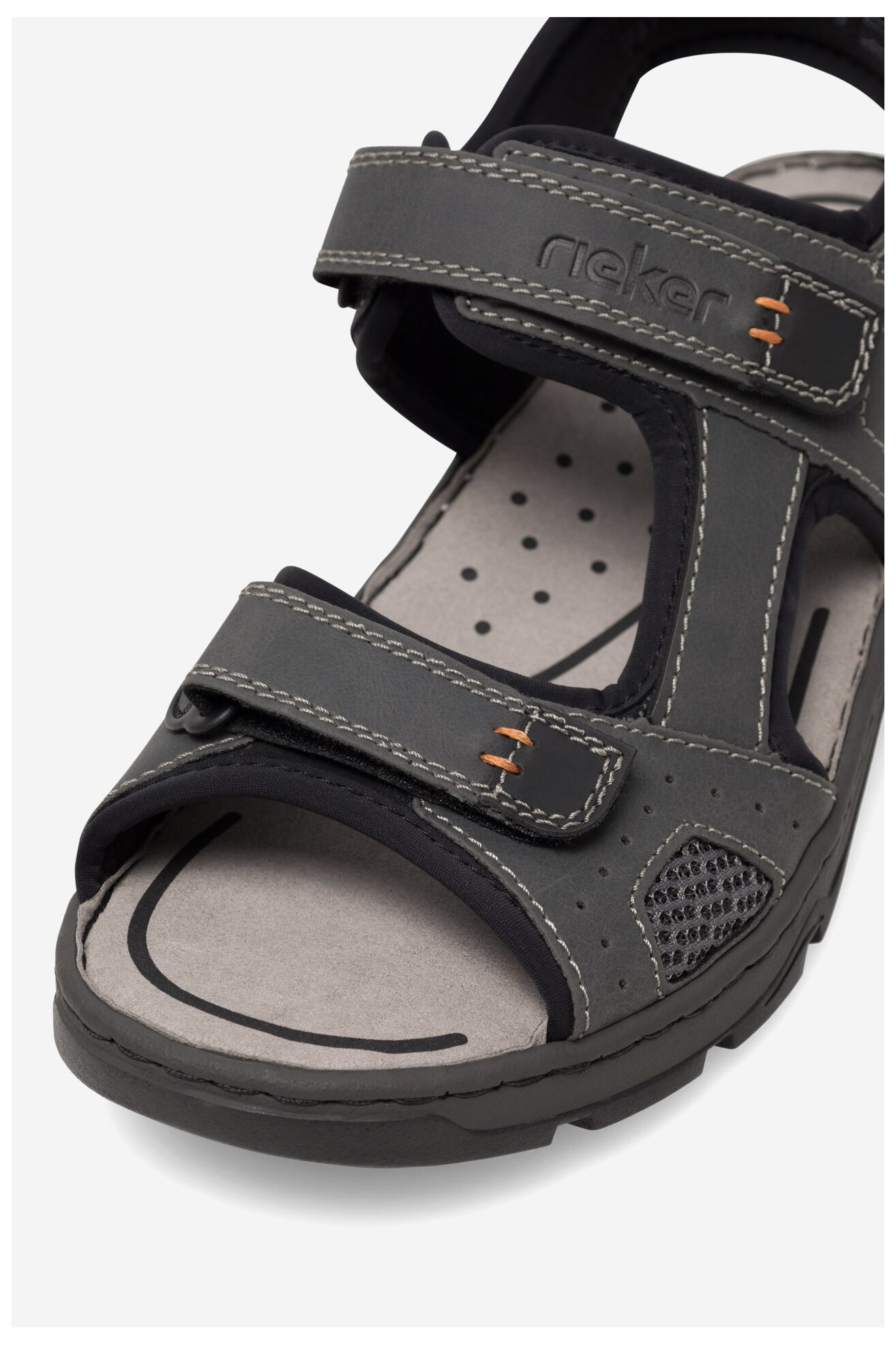 Sandały Rieker 26156-47 Szary