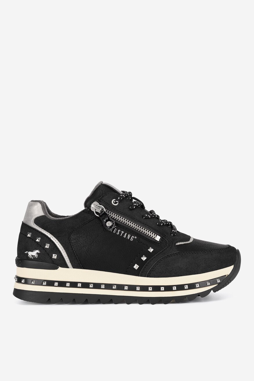 Mustang - Sneakersy na platformie - 5905588862697